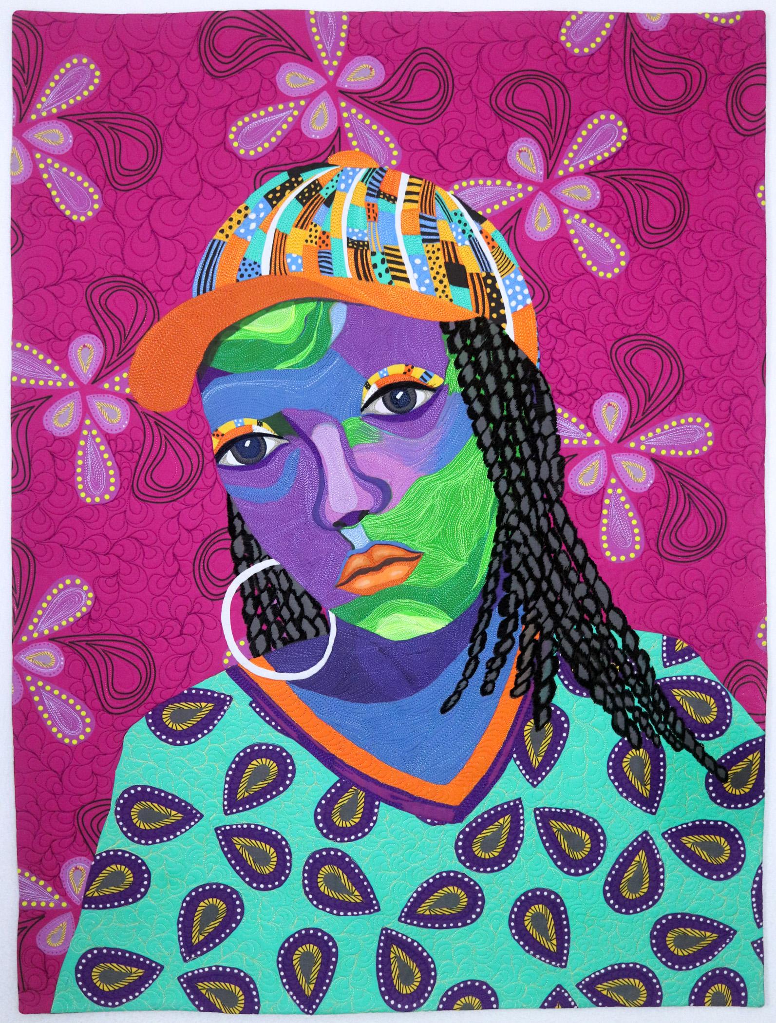 Hats Don't Fit SAQA Studio Art Quilt Associates